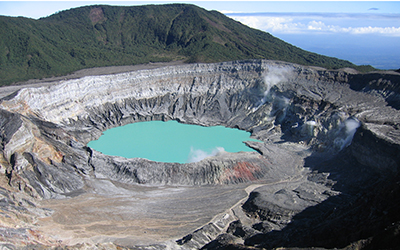 Poas Crater in Costa Rica