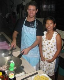 Thai cooking lesson with Thailand coordinator, Ying.