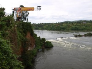 Bungee jumping above the Nile
