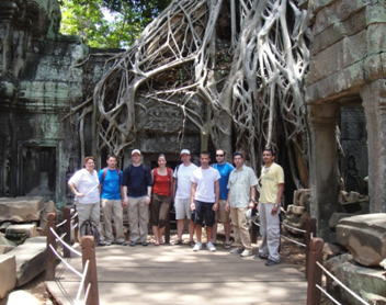 The Group Visiting Temples