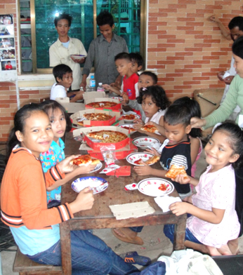 Pizza Night with the Children at the Orphanage