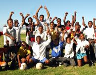 kids at sports camp in South Africa