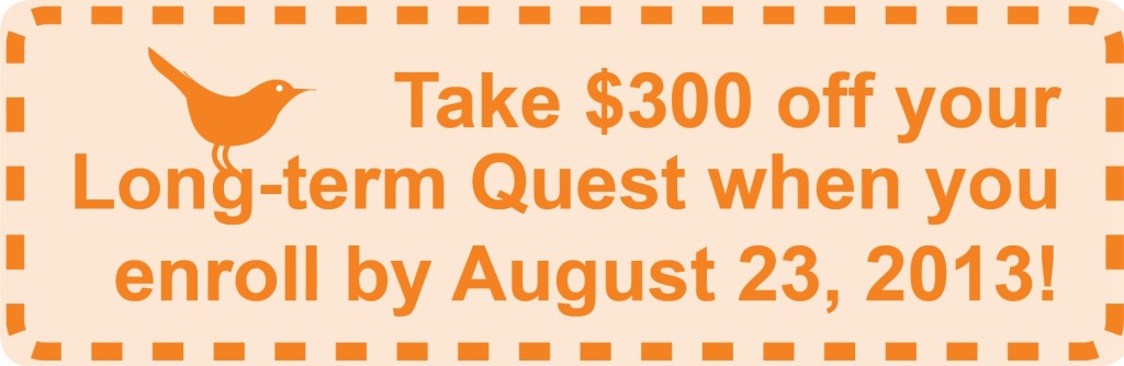 Long-term Quest early bird coupon