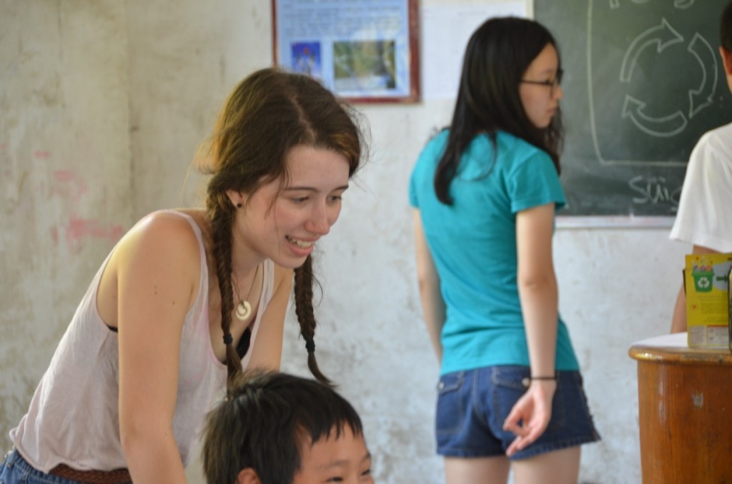 Volunteer teaching English in China