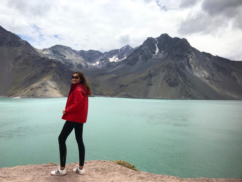 Hannah at Embalse El Yeso in Chile. Photo: Hannah Updegraff