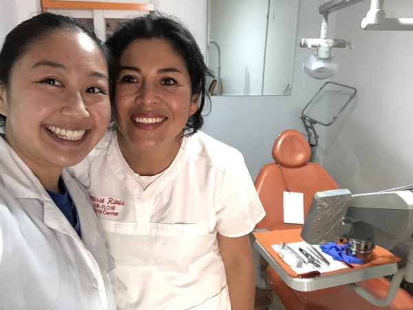 Tina in a dental clinic in Cusco, Peru