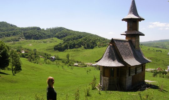 Green fields in Romania
