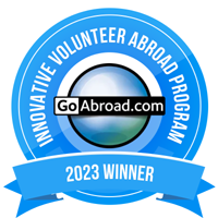 2023 GoAbroad Volunteer Abroad Innovation Award Winner Seal